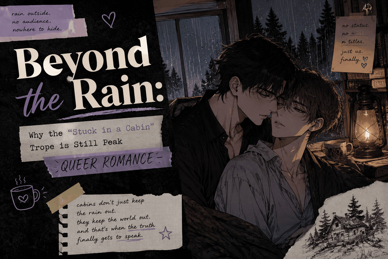 Beyond the Rain: Why the "Stuck in a Cabin" Trope is Still Peak Queer Romance